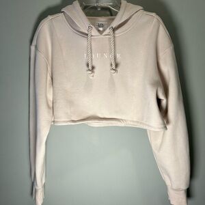 Lounge Apparel Cropped Hoodie Cream/Ivory Size L